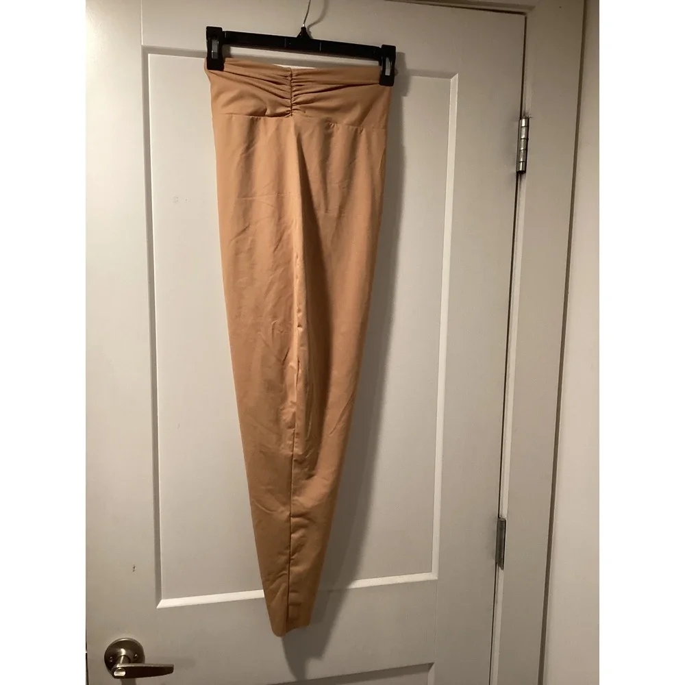 NWOT SKIMS Swim Sarong Skirt Tan Twist Front Maxi Cover Up XXS